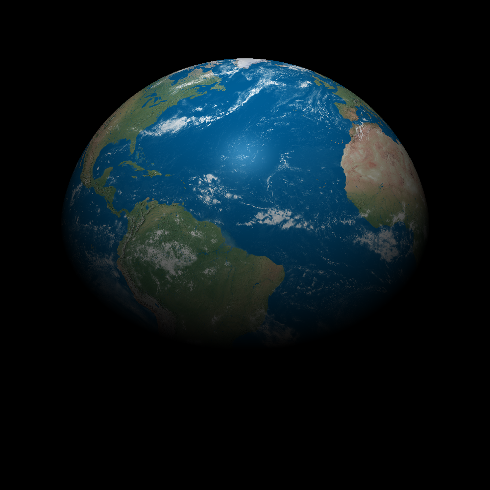 Rendered image of the moon